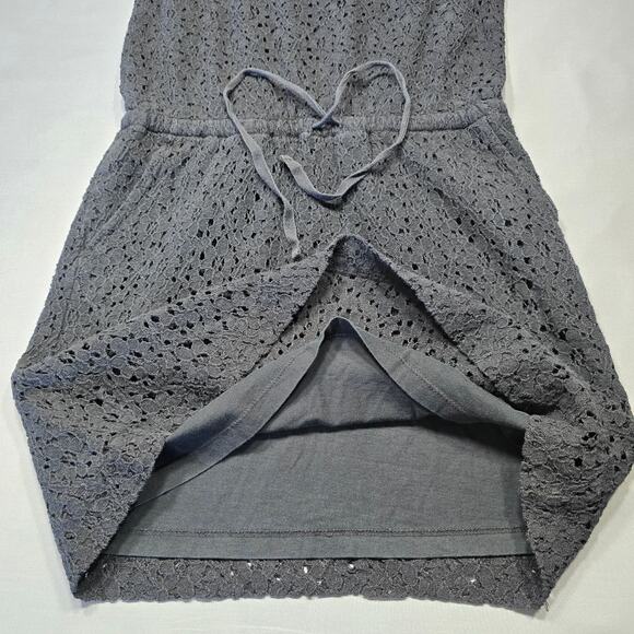 Theory Crochet Skirt Mini Dress Womens Petite Size Small Black Short Sleeve New - Picture 3 of 12